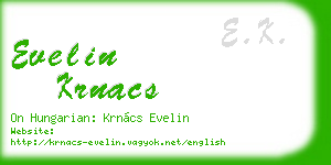 evelin krnacs business card