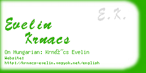 evelin krnacs business card